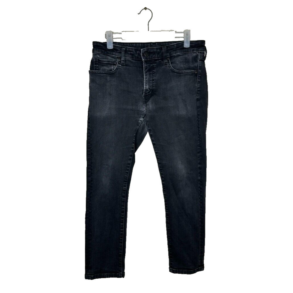 Uniqlo Skinny Jeans Womens Waist 30" Sz 1 Gray Mid Rise Stretch Tapered Pants